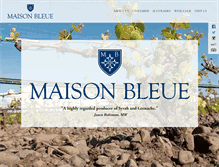 Tablet Screenshot of maisonbleuewinery.com